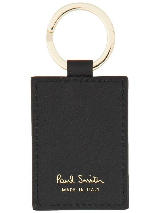 Striped Leather Key Holder Black - PAUL SMITH - BALAAN 5