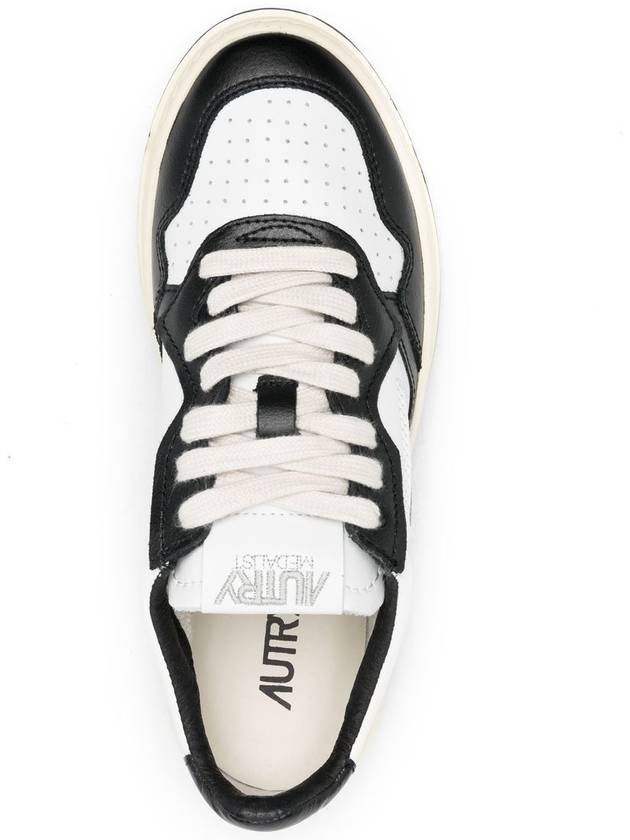 Medalist Leather Low Top Sneakers White Black - AUTRY - BALAAN 5