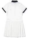 2ENIDUG YOKO Collar Sleeve Point Short Pleated Dress WHITE - 20THHOLE - BALAAN 2