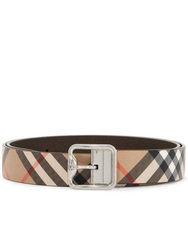 reversible b buckle check belt - BURBERRY - BALAAN 1