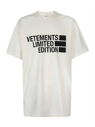 Big Logo Limited Edition Short Sleeve T-Shirt White - VETEMENTS - BALAAN 1