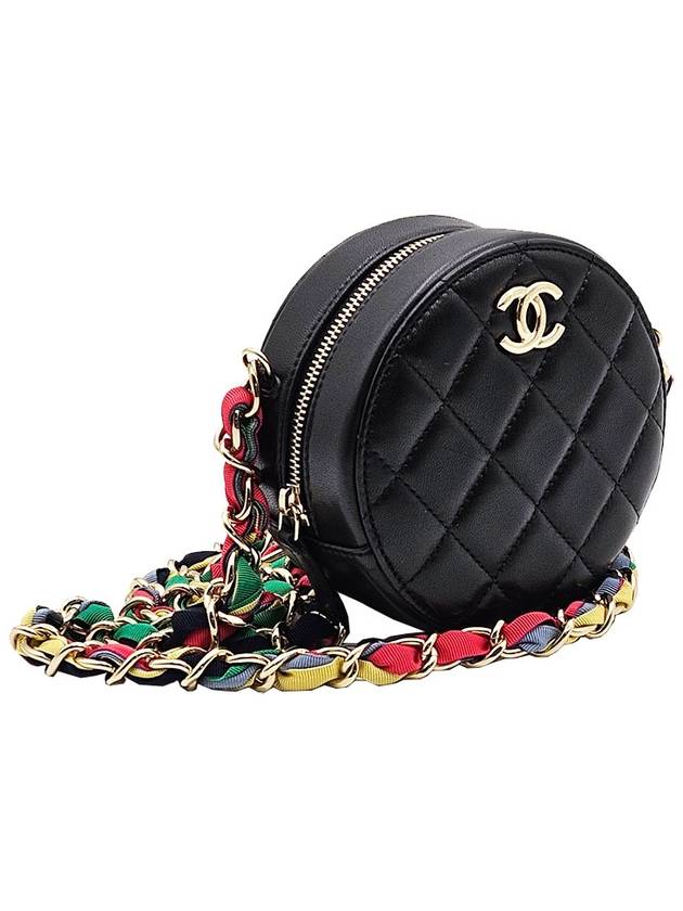 Chanel AP2055 Black Multi Chain Mini Round Bag 30s - CHANEL - BALAAN 3