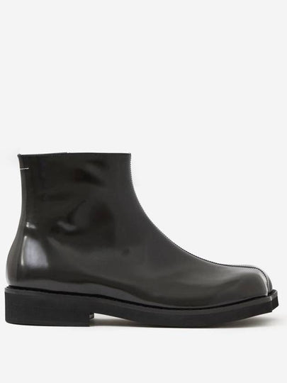 Trunk Leather Ankle Boots Black - MAISON MARGIELA - BALAAN 2