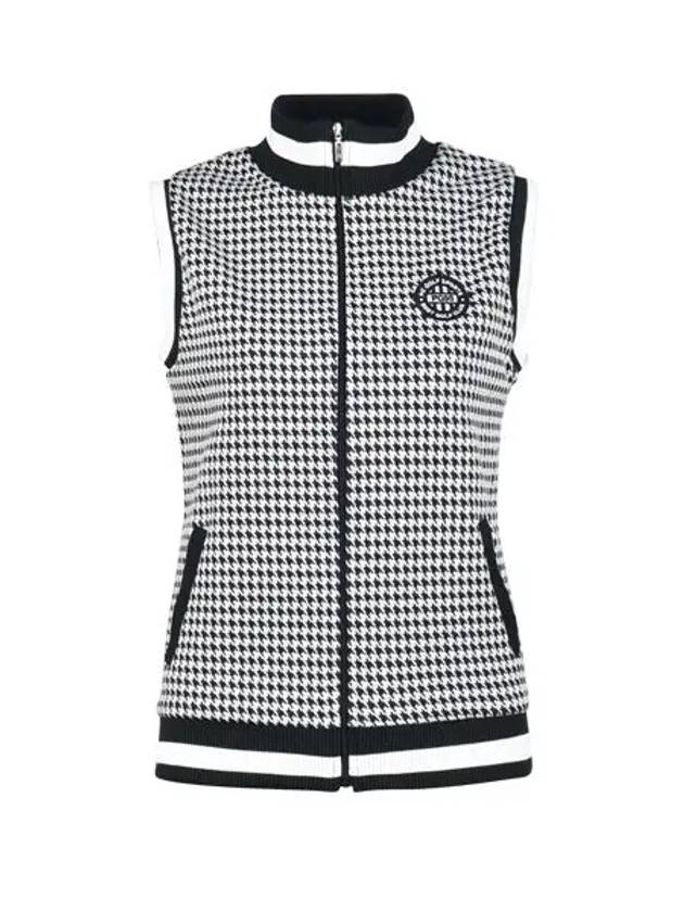 Women s Swallow Pattern Full Zip Up Vest JB4A533W - LUX GOLF - BALAAN 4