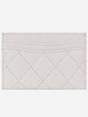 Gold CC Logo Leather Card Wallet White - CHANEL - BALAAN 3