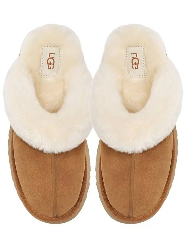 Women's Diskett Fleece Platform Slippers Brown - UGG - BALAAN 2