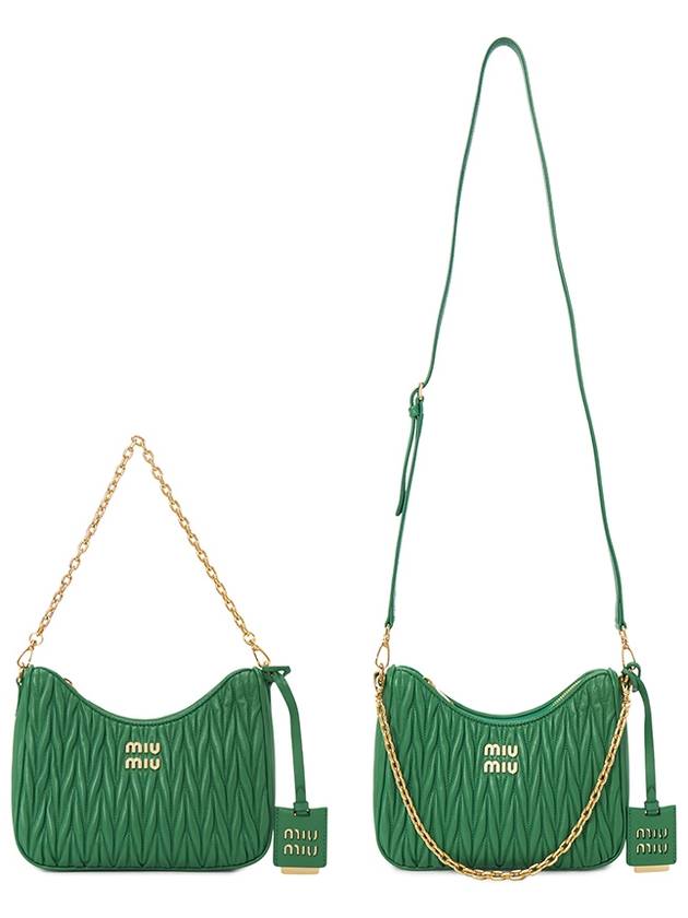 Matelasse Nappa Leather Shoulder Bag Green - MIU MIU - BALAAN 8