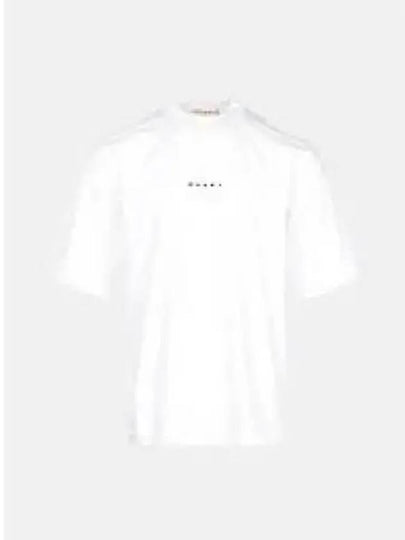 Logo Organic Cotton Short Sleeve T-Shirt White - MARNI - BALAAN 2