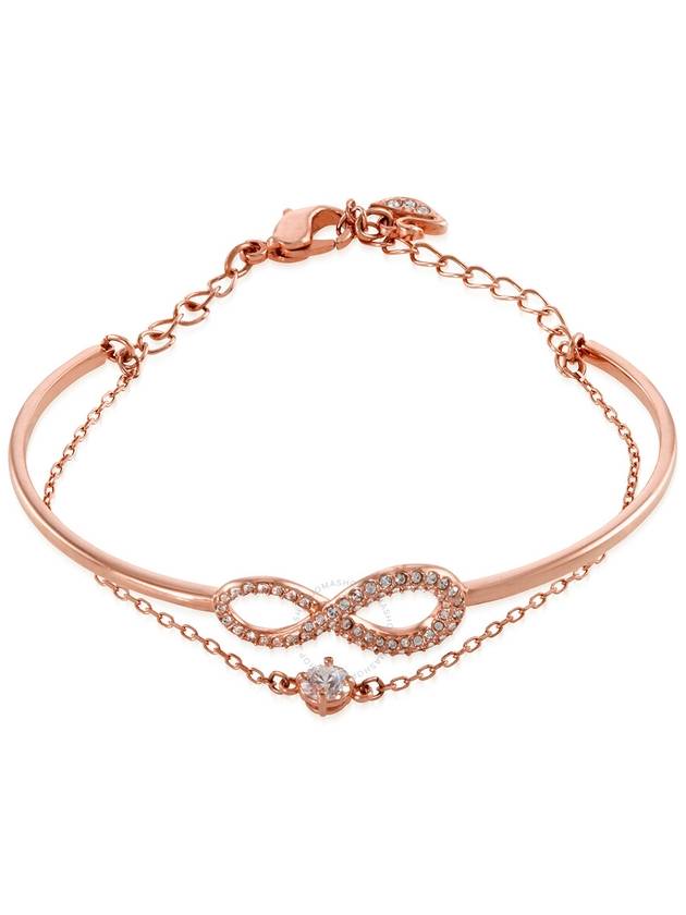 Infinity Chain Bangle Bracelet Rose Gold - SWAROVSKI - BALAAN 2