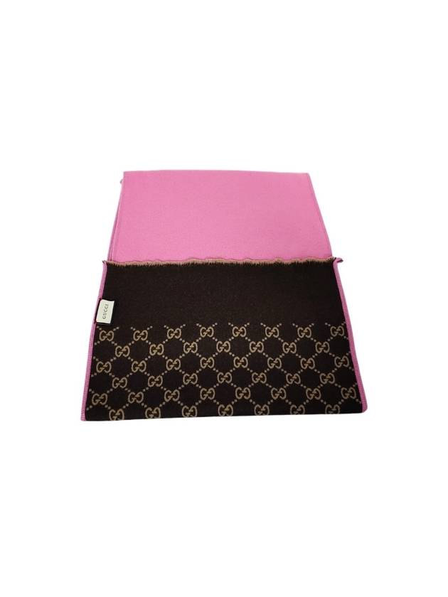 GG Reversible Wool Muffler Pink - GUCCI - BALAAN 1