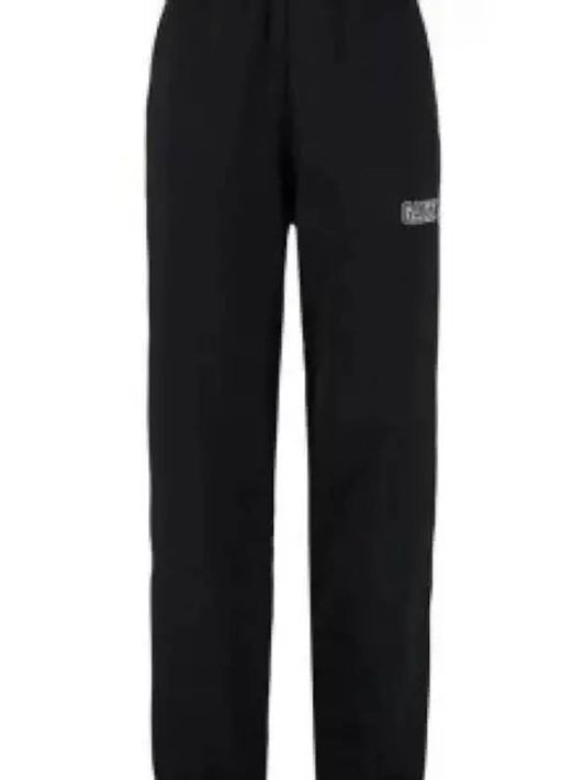 Side Logo Cotton JoGGer Track Pants Black - GANNI - BALAAN 2