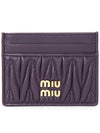 Materasse Nappa Leather Card Wallet Violet - MIU MIU - BALAAN 2