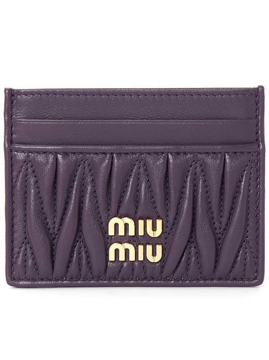 Materasse Nappa Leather Card Wallet Violet - MIU MIU - BALAAN 2