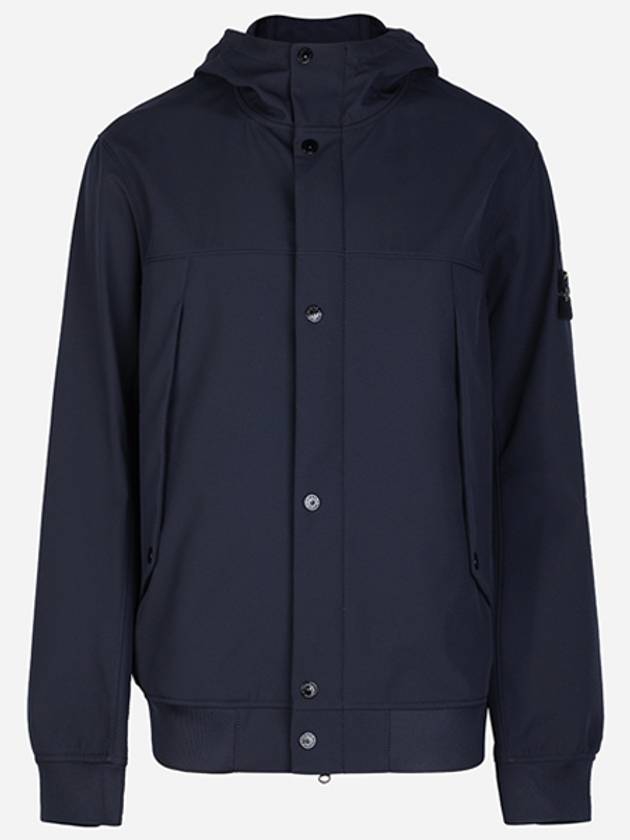 Light Soft Shell R E Dye Technology In Recycled Polyester Hooded Jacket Black - STONE ISLAND - BALAAN 2