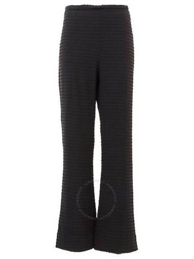 Ganni Seersucker Cropped Pants In Black, Brand Size 36 (US Size 2) - GANNI - BALAAN 1