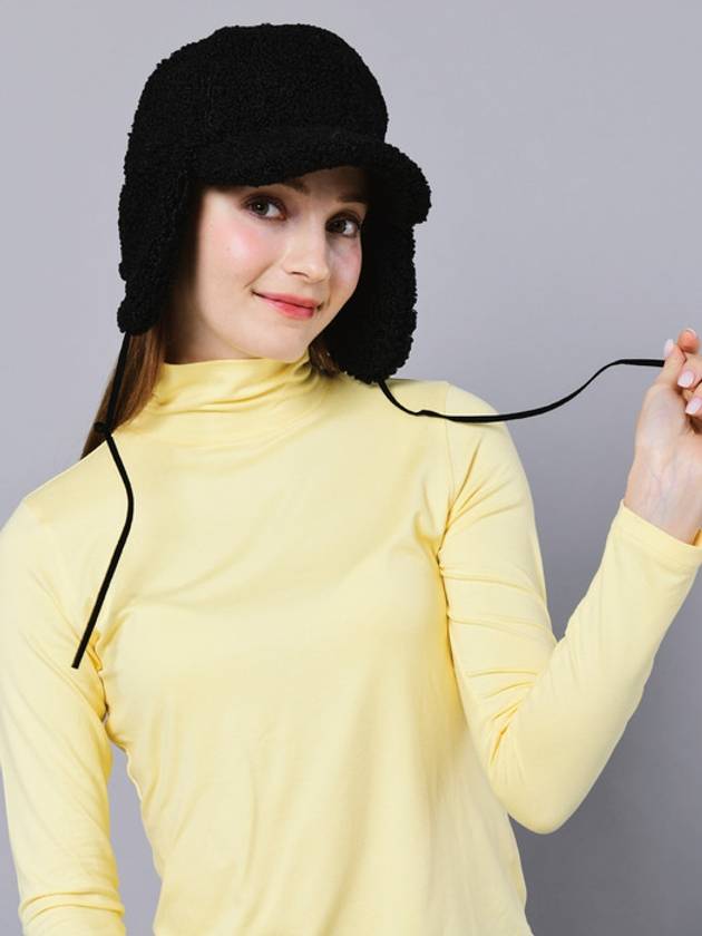 Women s Fleece Bubble Black Hard Type Eardrop Cap DO6232AC105 1 - DOYOUKNOWMC GOLF WEAR - BALAAN 2