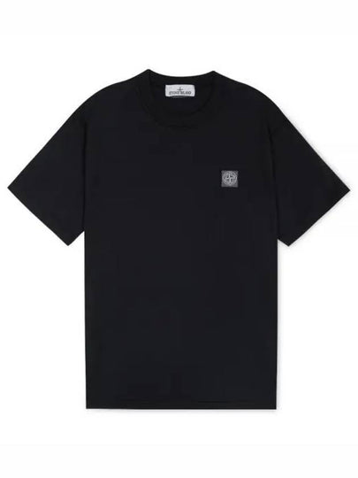 Organic Cotton Short Sleeve T-Shirt Black - STONE ISLAND - BALAAN 2