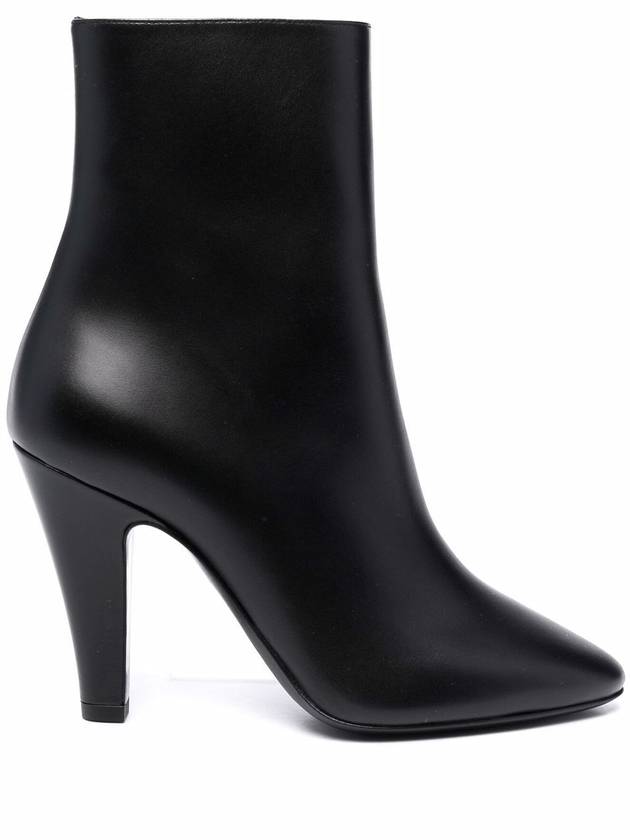 Leather Ankle Heel Chelsea Boots Black - SAINT LAURENT - BALAAN 2