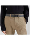 Square FF Leather Reversible Belt Grey - FENDI - BALAAN 4