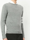 Diagonal Classic Cashmere Knit Top Light Grey - THOM BROWNE - BALAAN 2