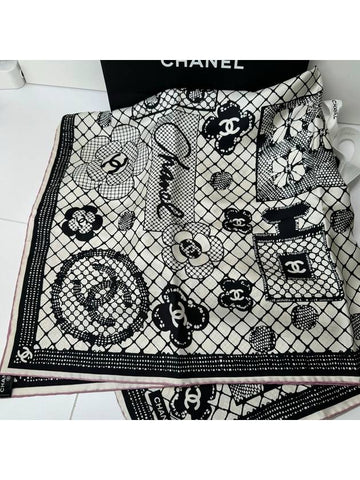 24B season CC logo silk scarf AAA376 - CHANEL - BALAAN 1