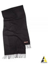 Logo Fringe Cashmere Muffler Black - ACNE STUDIOS - BALAAN 2