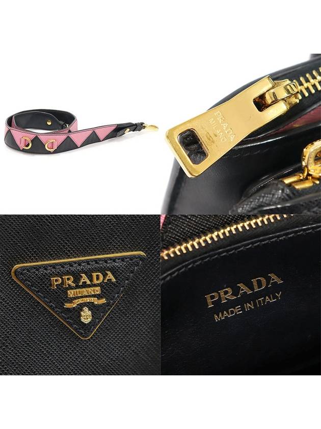 1BA103 Black Saffiano City Calfskin Gold Plated Paradigm 2WAY - PRADA - BALAAN 7