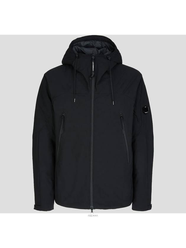 Men's Protech Lens Down Hooded Jacket Black - CP COMPANY - BALAAN 3