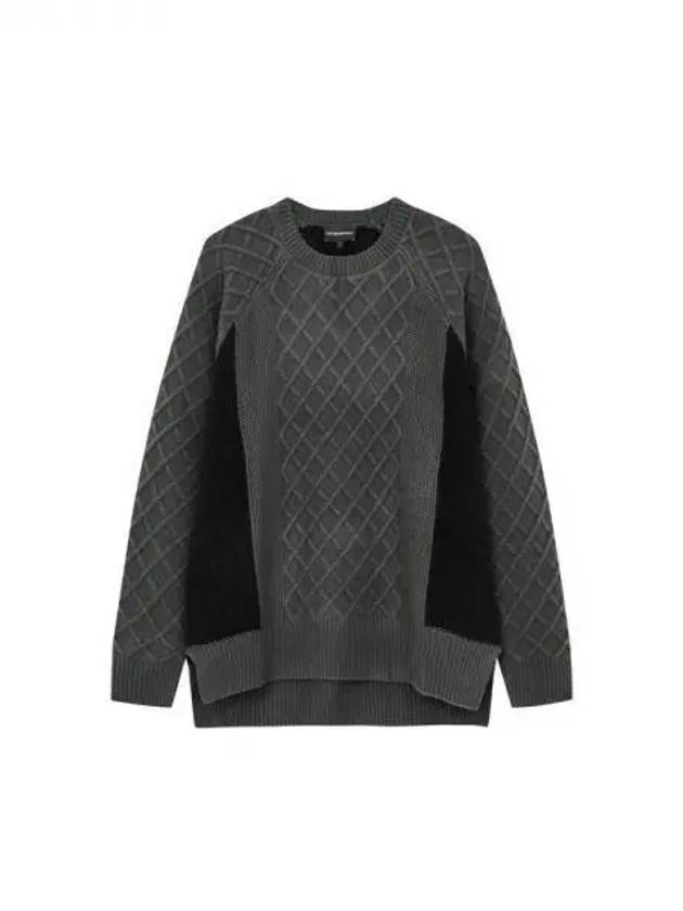 Men s half color combination wool raglan knit party 271004 - EMPORIO ARMANI - BALAAN 1