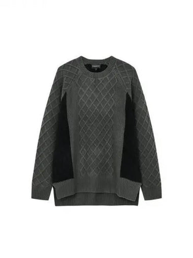 Men s half color combination wool raglan knit party 271004 - EMPORIO ARMANI - BALAAN 1