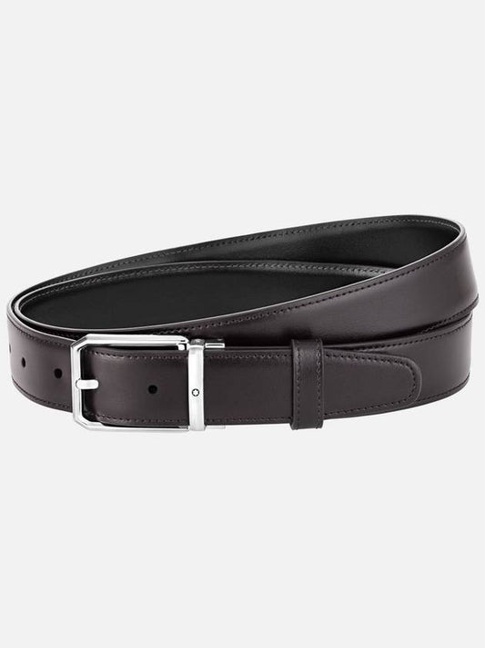 Black Burgundy 32MM Reversible Leather Belt 128765 - MONTBLANC - BALAAN 1