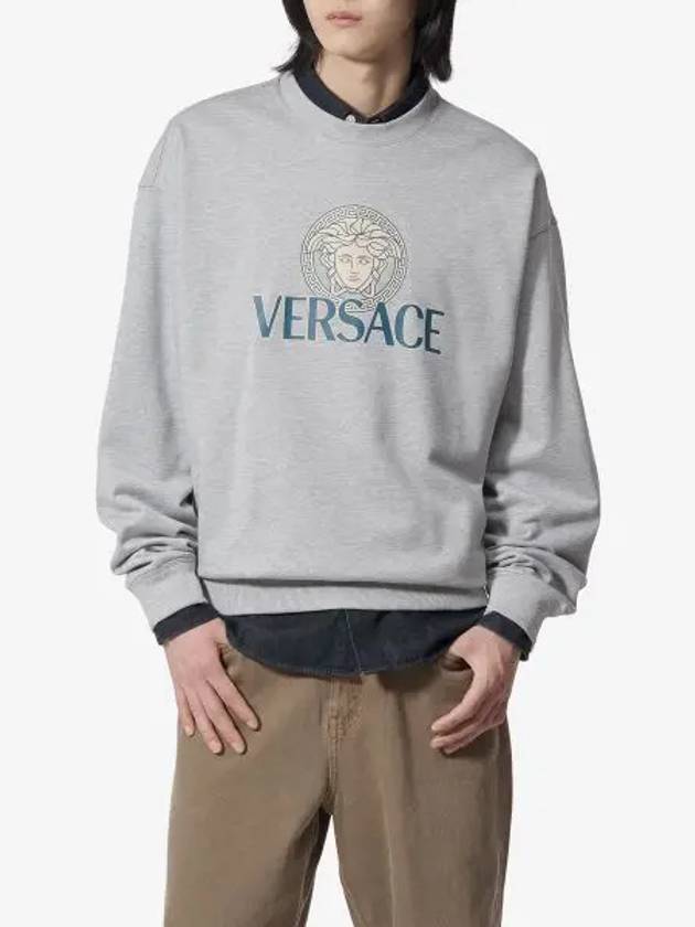 Medusa Head Print Sweatshirt Grey - VERSACE - BALAAN 2