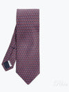 Interwoven Gancini Print Silk Tie Blue Red - SALVATORE FERRAGAMO - BALAAN 2