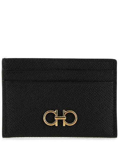 Gancini Card Wallet Black - SALVATORE FERRAGAMO - BALAAN 2