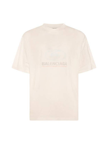 Surfer Medium Fit Short Sleeve T-Shirt White - BALENCIAGA - BALAAN 1