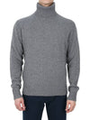 Heart Logo Cashmere Turtleneck Grey - AMI - BALAAN 3