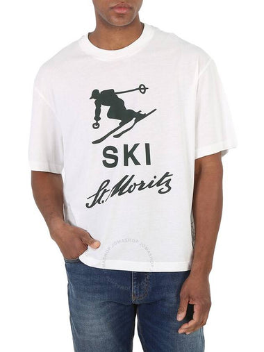 Bally Bone 15 Ski St. Moritz Print Cotton T-Shirt, Size X-Large - BALLY - BALAAN 1