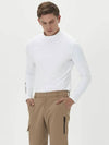 Men s half neck base brushed long sleeved T shirt DE3MTS151WH - DUVIK - BALAAN 7