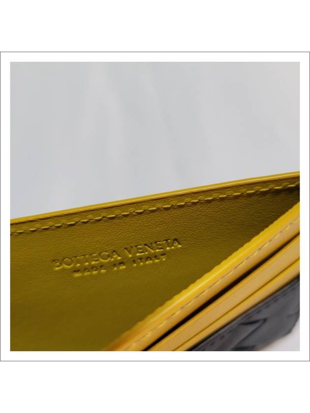 Intrecciato Two-Tone Card Wallet Yellow - BOTTEGA VENETA - BALAAN 7