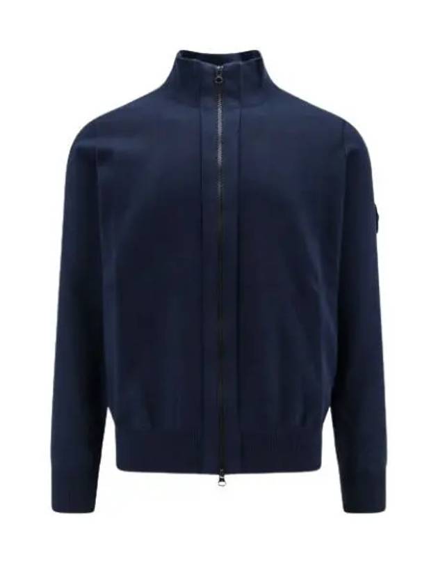 Wappen Patch Cotton Zip-Up Cardigan Navy - STONE ISLAND - BALAAN 2