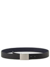 Oblique Buckle Reversible Leather Belt Black - DIOR - BALAAN 2