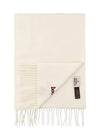 Logo Wool Fringe Muffler White - VIVIENNE WESTWOOD - BALAAN 3