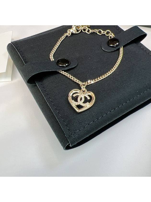 heart crystal chain bracelet gold - CHANEL - BALAAN 7