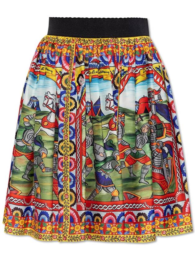 Graphic Print A-Line Skirt F4BU5TGDS12 - DOLCE&GABBANA - BALAAN 2