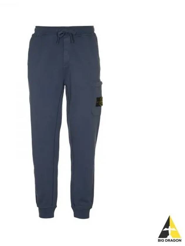 Compass Patch Cotton Track Pants Avio Blue - STONE ISLAND - BALAAN 2