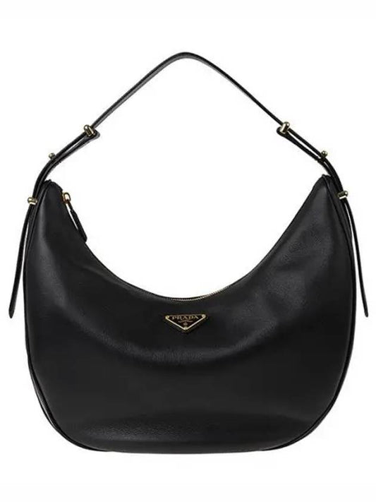 Large Leather Shoulder Bag Black - PRADA - BALAAN 2