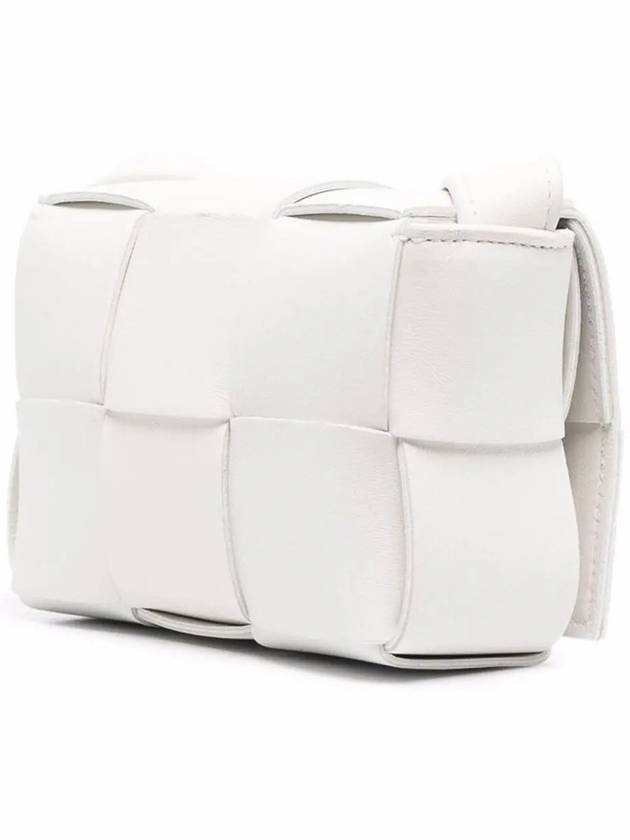 Intrecciato Cassette Small Cross Bag White - BOTTEGA VENETA - BALAAN 4