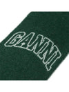 Gani Logo Fringe Wool Muffler Green - GANNI - BALAAN 7