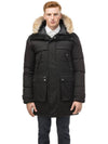 Men's Yatesy Fur Long Padded Parka Black - NOBIS - BALAAN 3