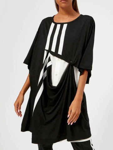 Yohji Yamamoto Y 3 Stripe Layered T Shirt - Y-3 - BALAAN 1